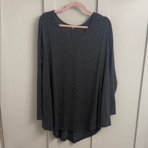 Charcoal Gray Women's Long Sleeve Tunic